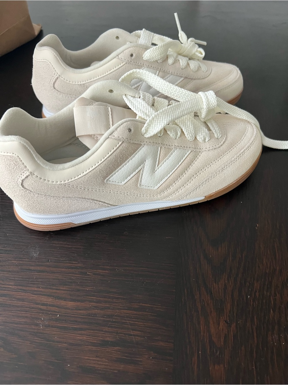 New Balance Cream/White Sneakers